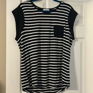 Black & white striped Calvin Klein top